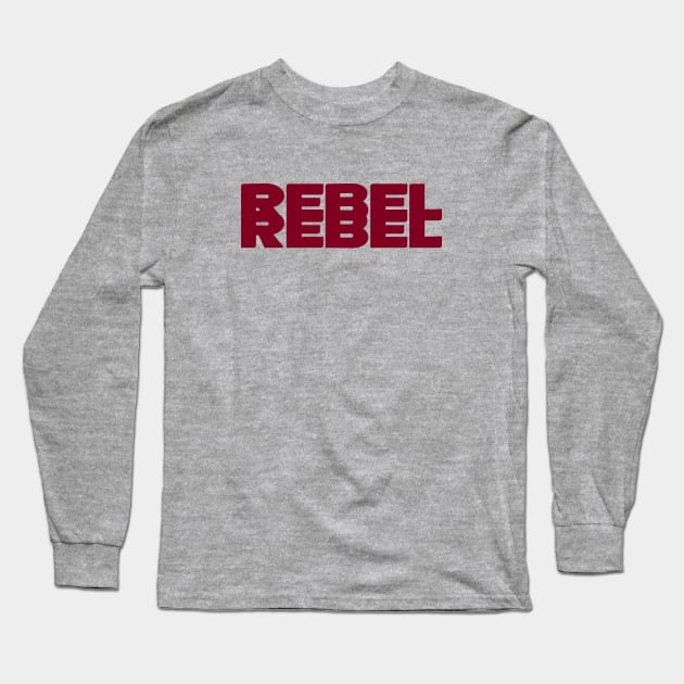 Rebel Rebel, burgundy Long Sleeve T-Shirt by Perezzzoso